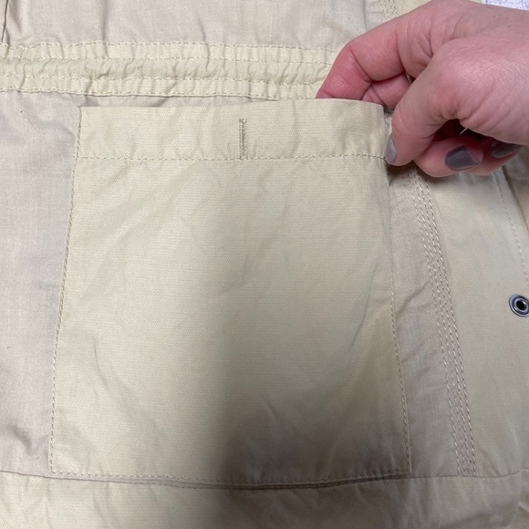 Chicos Cotton Metallic Blend Long Sleeve Field Jacket Utility Coat - Picture 14 of 16